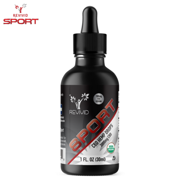 REVIVID SPORT USDA Organic Tincture: 3,000mg CBD