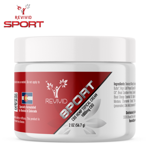 REVIVID SPORT Topical - 1,000mg CBD Cream for Athletes